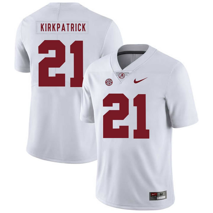 Alabama Crimson Tide 21 Dre Kirkpatrick White Nike College Football Jersey Dzhi,We sell and wholesale Alabama Crimson Tide 21 Dre Kirkpatrick White Nike College Football Jersey Dzhi on line form chian!